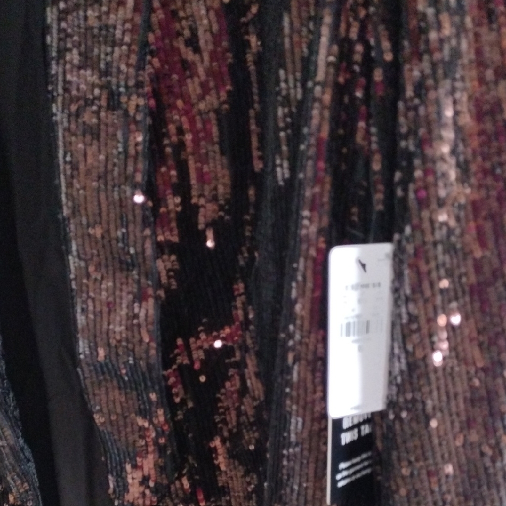 Express Sequin Open Front Boyfriend Blazer, Fully Lined, Size XL 16/18 - Picture 8 of 16